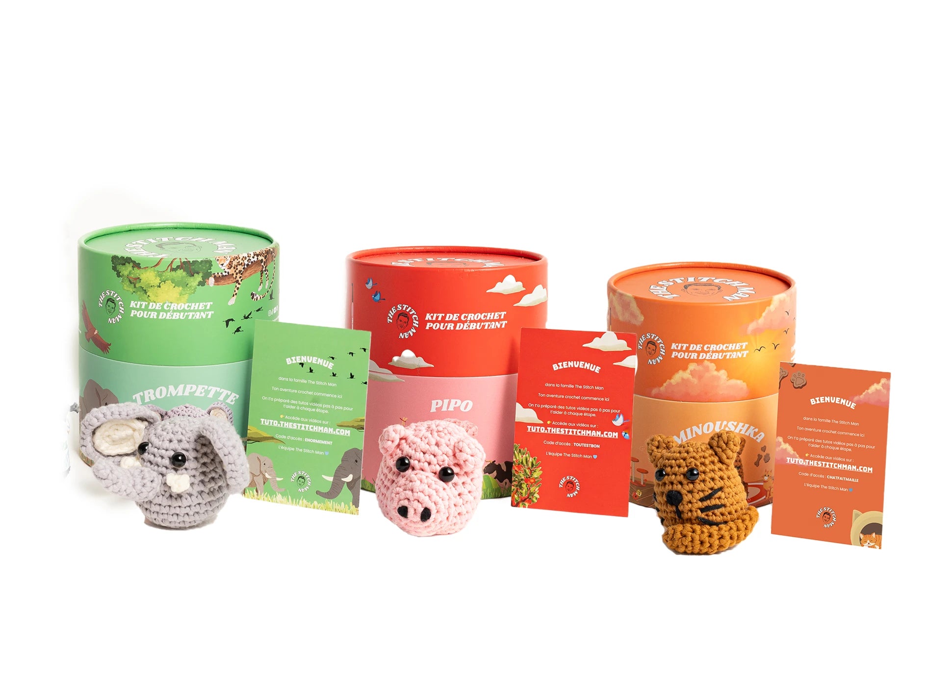 Coffret 3 kits crochet débutant- The Stitch Man - Crochet débutant amigurumi