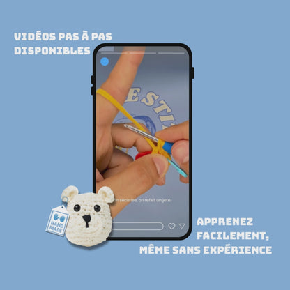 Gaston l'Ours blanc - Kit crochet débutant